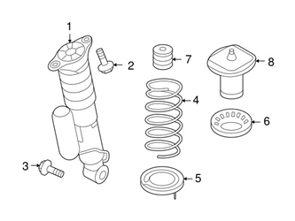 30748258 Genuine Volvo Shock Absorber; Rear Left or Right