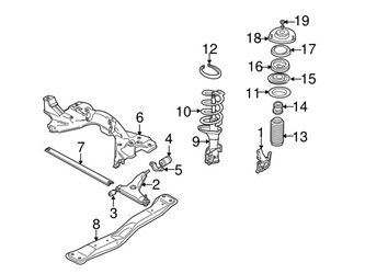30884214 Genuine Volvo Strut Assembly; Front Right