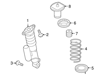 31258232 Genuine Volvo Shock Absorber; Rear Left or Right
