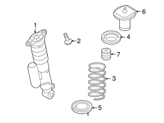 31262173 Genuine Volvo Shock Absorber; Rear Left or Right