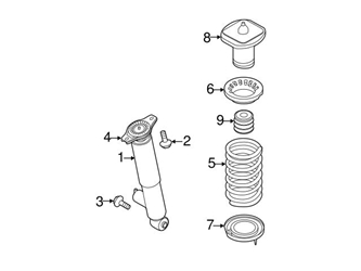 31262922 Genuine Volvo Shock Absorber; Rear Left or Right