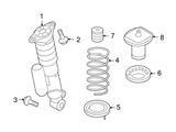 31302603 Genuine Volvo Shock Absorber; Rear Left or Right