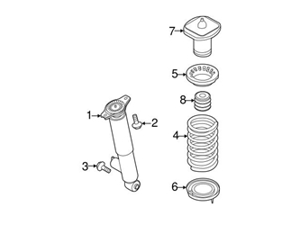 31340694 Genuine Volvo Shock Absorber; Rear Left or Right