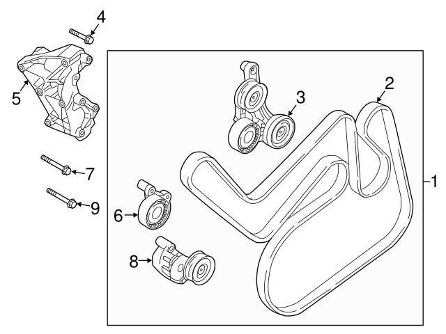 32213657 Genuine Volvo Drive Belt & Tensioner Kit
