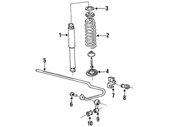 3516803 Genuine Volvo Shock Absorber; Rear Left or Right