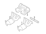 36000214 Genuine Volvo Exhaust Manifold with Integrated Catalytic Converter; Left