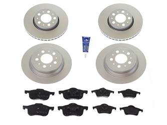 VOLVOBRKKIT2 AAZ Preferred Disc Brake Pad and Rotor Kit; Front and Rear