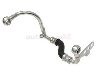 06D121497A Genuine Audi Coolant Hose; Water Hose/Line for Turbo (with 2 banjo fittings)