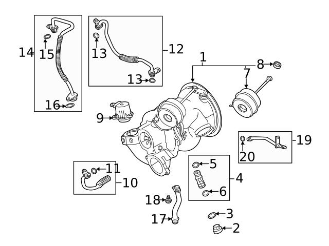06M145461D Genuine VW/Audi Turbocharger Wastegate Actuator