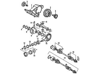113517185B Genuine VW/Audi Transfer Case Four Wheel Drive Actuator Lever Shaft Bearing