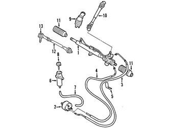 1J0422887BR Genuine VW/Audi Power Steering Reservoir Line Hose