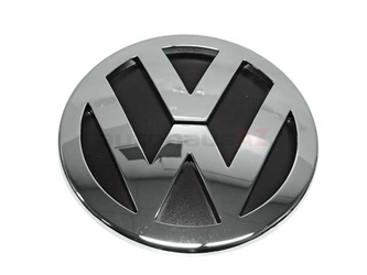 1K5853630ULM Genuine VW/Audi Emblem; Rear Decklid; Chrome/Black