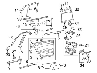 3D48615124A1 Genuine VW/Audi Seat Back Recliner Adjustment Handle; Right