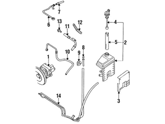 4A0422887R Genuine VW/Audi Power Steering Reservoir Line Hose