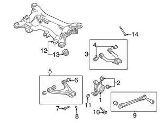 4B0501530C Genuine VW/Audi Lateral Arm; Left, Right
