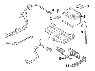 4B1971235A Genuine VW/Audi Battery Cable