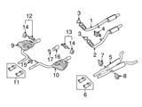 4F0253681AG Genuine VW/Audi Tailpipe; Left, Right