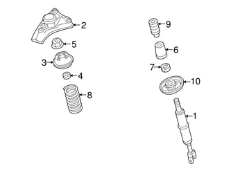 4F0413031AN Genuine VW/Audi Shock Absorber; Left, Right, Front