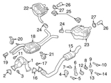 4G0254352F Genuine VW/Audi Exhaust/Connector Pipe; Front Right