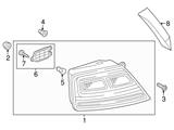 4H0941780C4PK Genuine VW/Audi Tail Light Cover; Right Outer