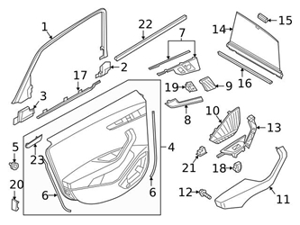 4M09598555PR Genuine VW/Audi Power Window Switch; Right, Rear Right, Front Right Right