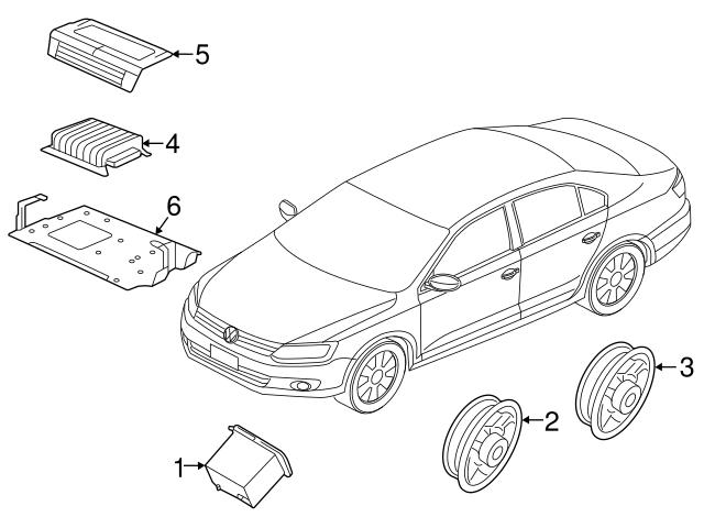5C6035710A Genuine VW/Audi Rear Seat Speaker Switch