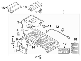 5C6971658 Genuine VW/Audi Drive Motor Battery Pack Control Module Wiring Harness