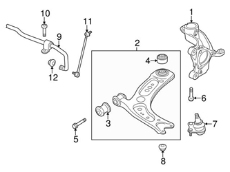 5WA407152 Genuine VW/Audi Control Arm; Front Right Lower
