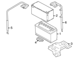 6X0959502 Genuine VW/Audi Battery Hold Down