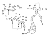 80A407152A Genuine VW/Audi Control Arm; Front Right Lower