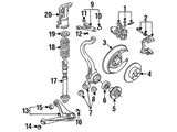 8A0505323A Genuine VW/Audi Control Arm; Rear Upper Left or Right