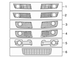 8E0807682C01C Genuine VW/Audi Grille; Front Right Lower