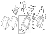 8W6881608CCE3 Genuine VW/Audi Folding Seat Latch Release Handle Bezel; Right