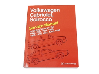 VW8000110 Robert Bentley Repair Manual - Book Version; 1985-1988 VW Rabbit Convertible & Scirocco; OE Factory Authorized