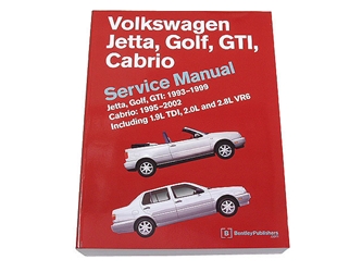 VW8000116 Robert Bentley Repair Manual - Book Version; 1993-1999 VW Golf III, Jetta III + Golf Cabriolet, Cabrio; OE Factory Authorized