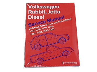 VW8000122 Bentley Repair Manual - Book Version; 1975-1984 VW Rabbit including Pickup + 1980-1984 Jetta; OE Factory Authorized