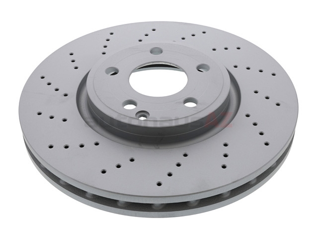 000421181207 Zimmermann Coat Z Disc Brake Rotor; Front Vented & Cross-Drilled; 322 X 32mm
